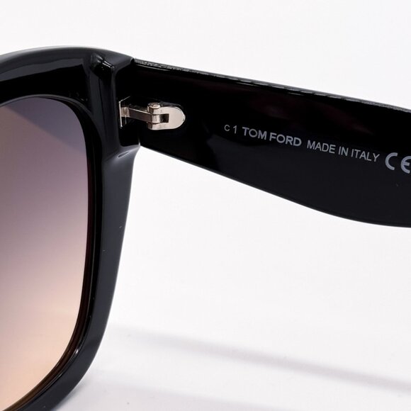 NEW TOM FORD CARA TF940 01B WOMEN CAT EYE SUNGLASSES FT0940/S BLACK - Picture 10 of 12